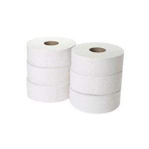 White 2ply Jumbo Toilet Rolls