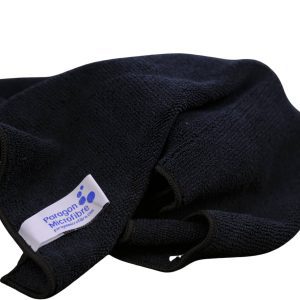 this is a photo of Paragon 40 x 40cm Premium Microfibre Cloth Black