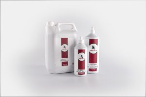 Nielsen retail cherry shampoo available in 1 and 5 litre bottles