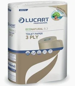 Lucart eco natural 6.3 toilet rolls
