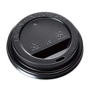Black Plastic Coffee cup Lids 12oz&16oz 500 per Box