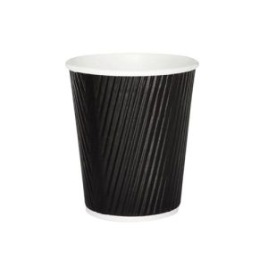 Black Ripple Wall Coffee Cups Box of 500